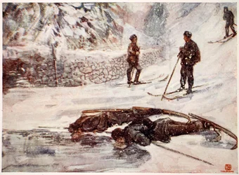 Skiers Drinking Goosewine